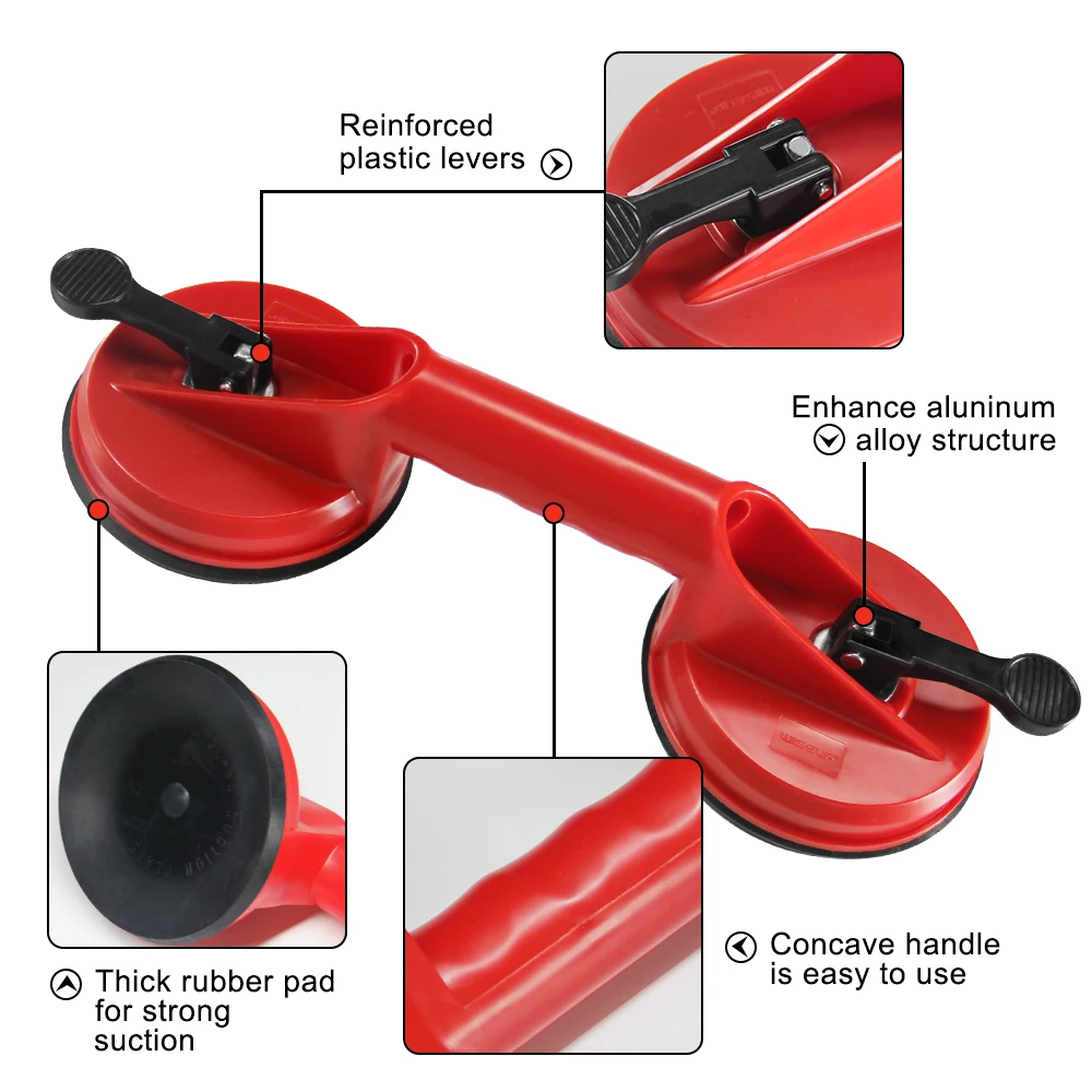 WISEUP Vacuum Glass Suction Cup Car Dent Repair Universal Puller Suction Cup Body Panel Suction Cup Remover