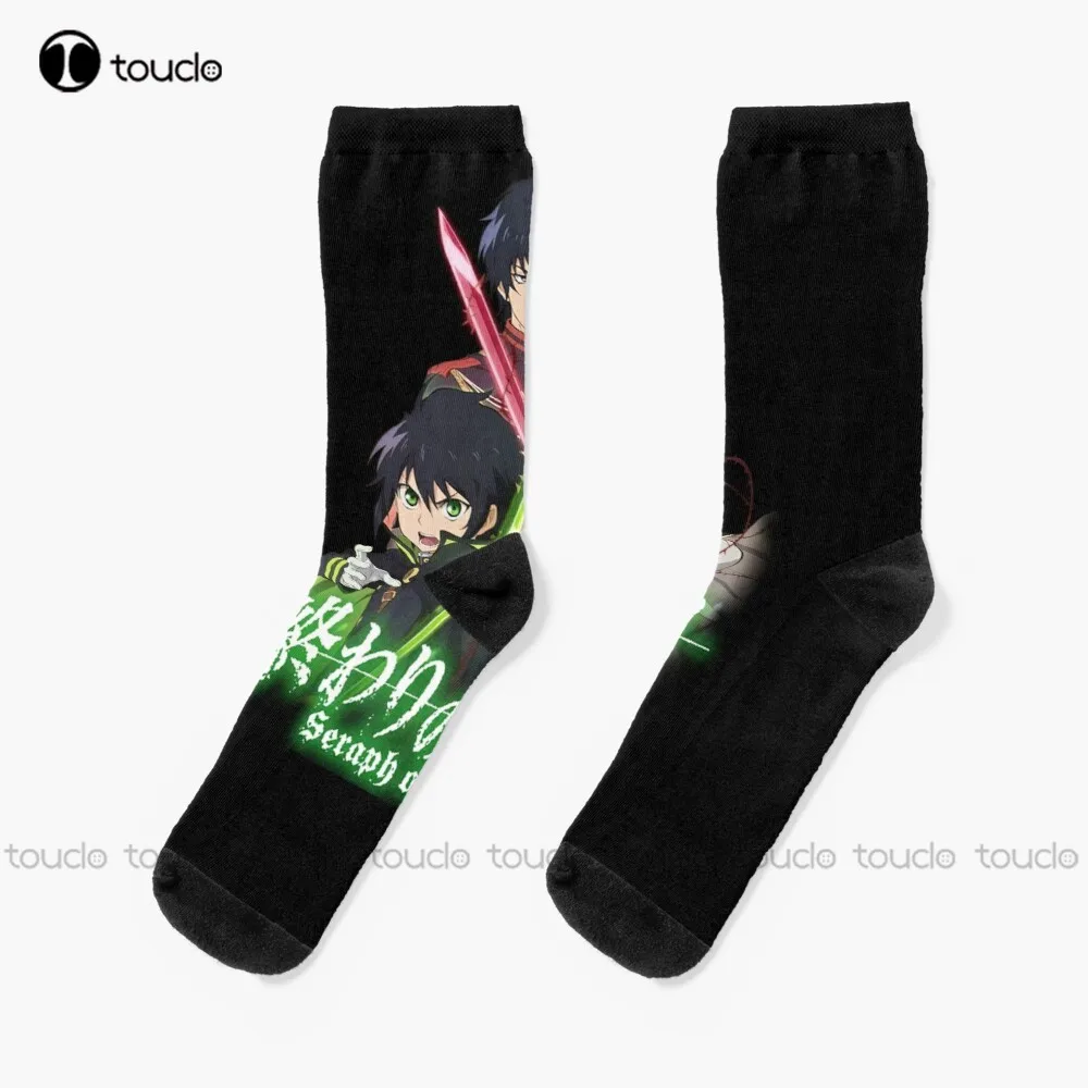 

Love Anime Seraph Of The End Characters Socks Navy Baseball Socks Personalized Custom Unisex Adult Teen Youth Socks Funny Sock