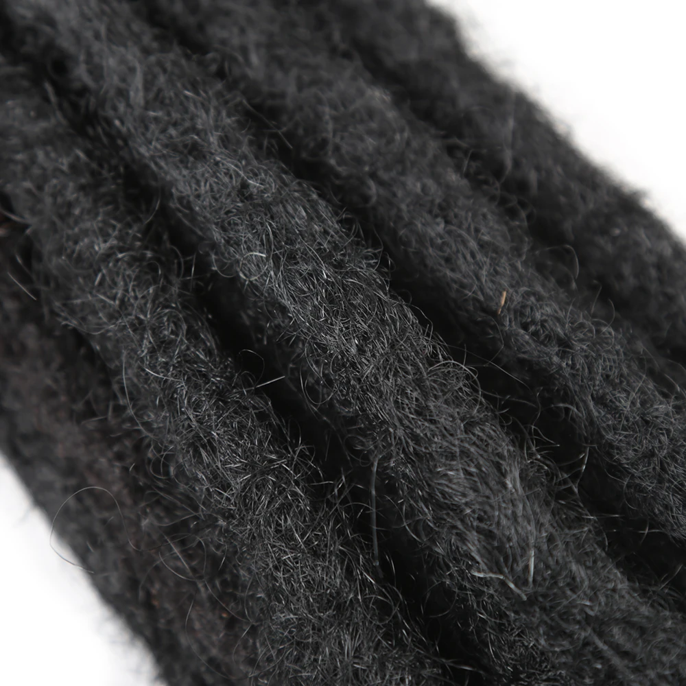 Handmade Dreadlocks  Synthetic Wigs Extensions Black Reggae Wig Crochet Braiding Hair For Afro Women And Men Hair Expo City image 2