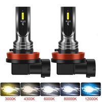 2Pcs H4 H7 H11 H10 LED Car Headlight Bulbs 3000K 6000K PSX24W 9005 HB3 9006 HB4 H8 H1 H3 Auto Lights Automobile Driving Fog Lamp