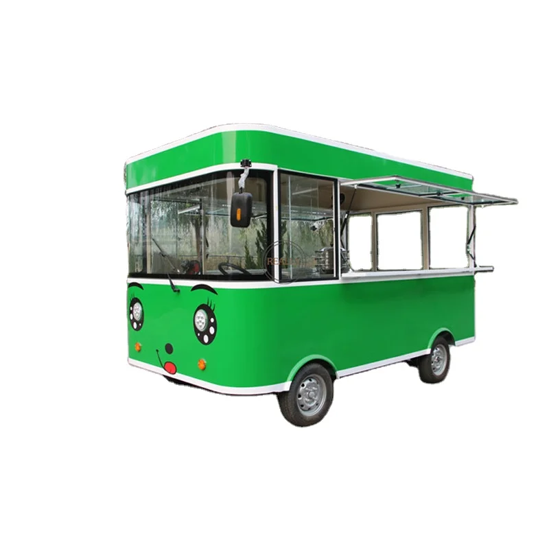 Stainless Steel Traditional Street Hot Dog Food Trucks Mobile Ice Cream Trailer Crepe Cart Kiosk For Sale