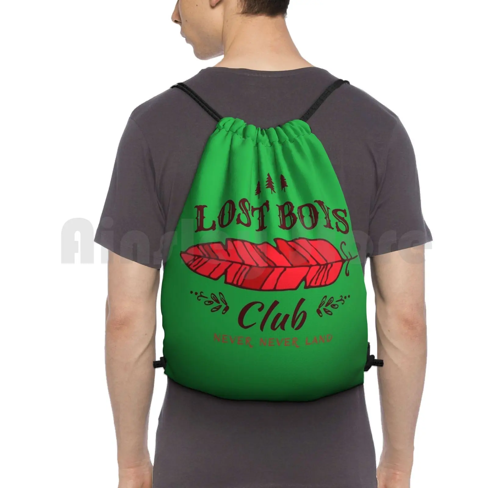 Club / Backpack Drawstring Bag Riding Climbing Gym Bag Neverland Neverneverland Never Land Hipster Fan Fandom Fan Youth