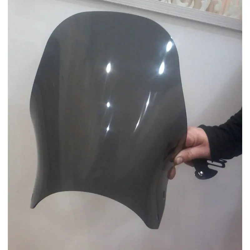 Universal Motorcycle Windshield Round Lights Street Bike Windscreen Screen Glass As For Honda Yamaha Kawasaki Suzuki Smoke Clear