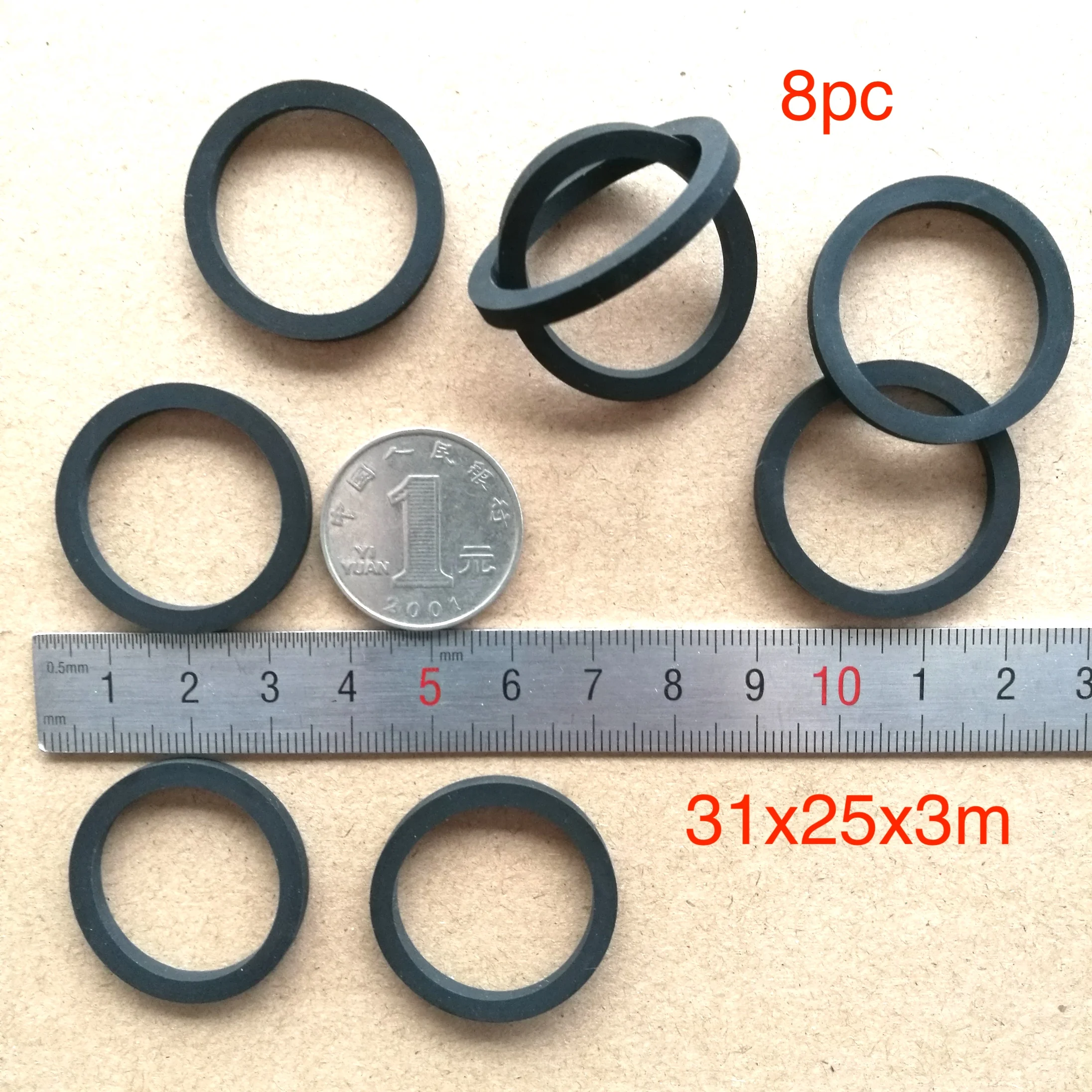 8pcs 31x25x3mm wheel shock absorber for belt pulley cassette deck audio recorder cassette pinch roller Stereo player