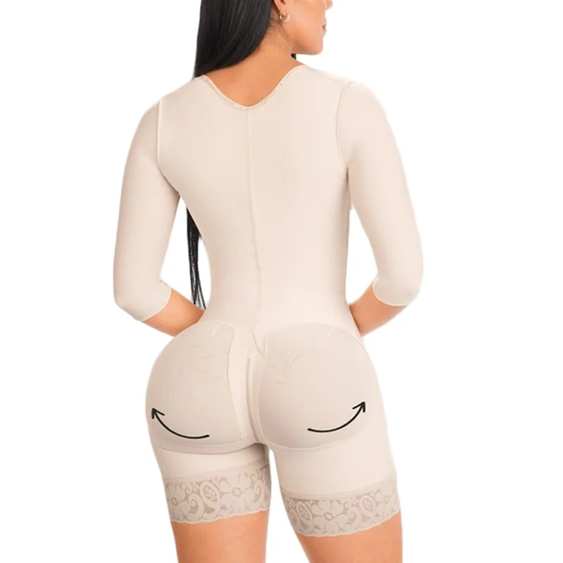 Fajas Colombianas Women\'s Butt Lifter Compression Post Liposuction Body Shaper Tummy Control Hip Enhancer Slimming Shapewear