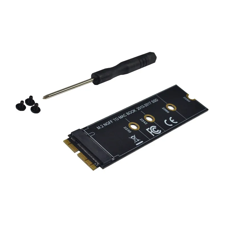 M key-cartão adaptador ssd m.2 pcie ahci, para macbook air, 2013, 2014, 2015, a1465, a1466 pro, a1398, a1502, a1419, suporta ssd 2017-2230
