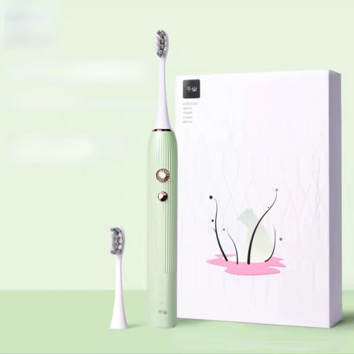 Electric toothbrush for men and women for adult couples gift box soft brush head ultrasonic waterproof