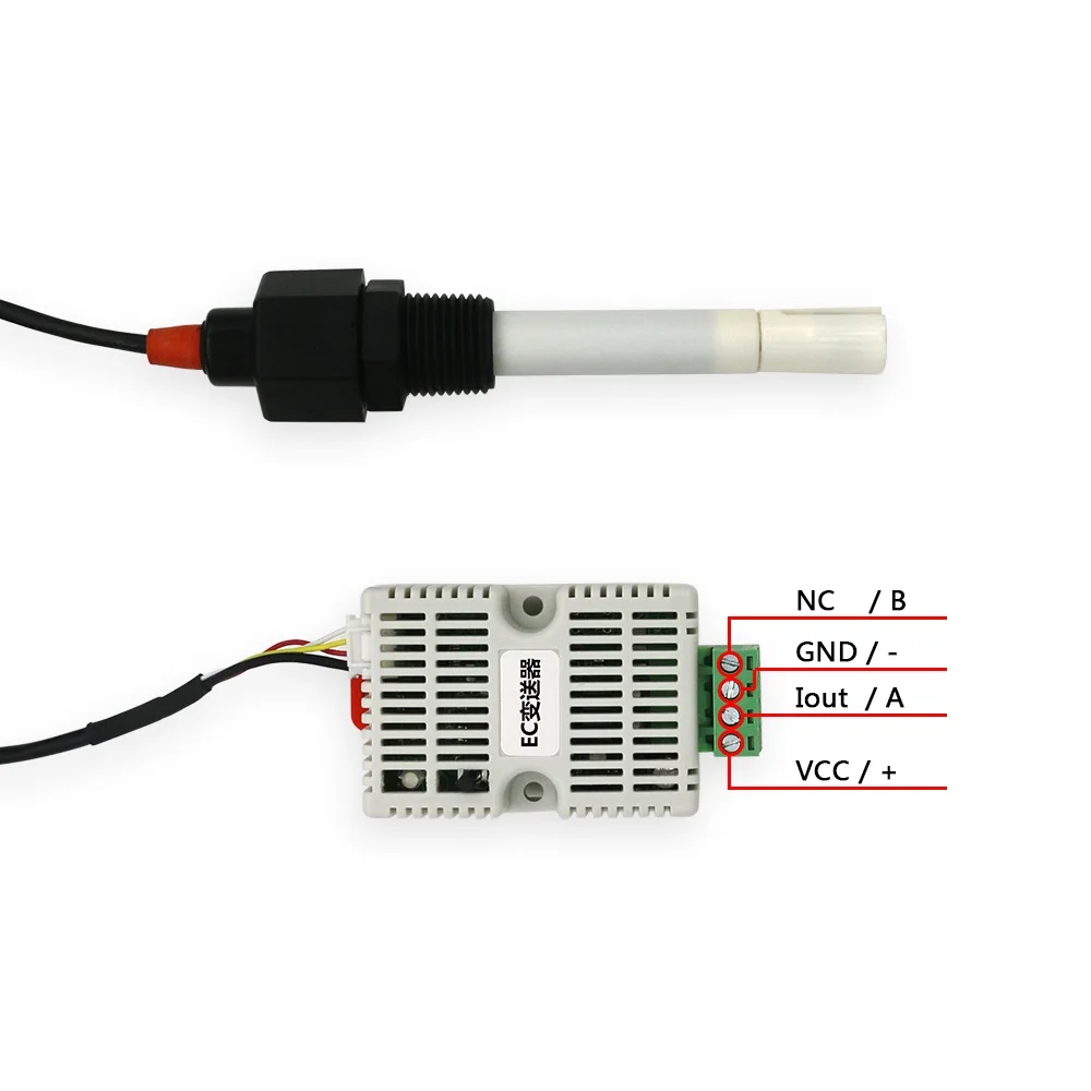 Conductivity transmitter EC value detection TDS sensor module RS485 voltage 4-20mA online water quality monitoring