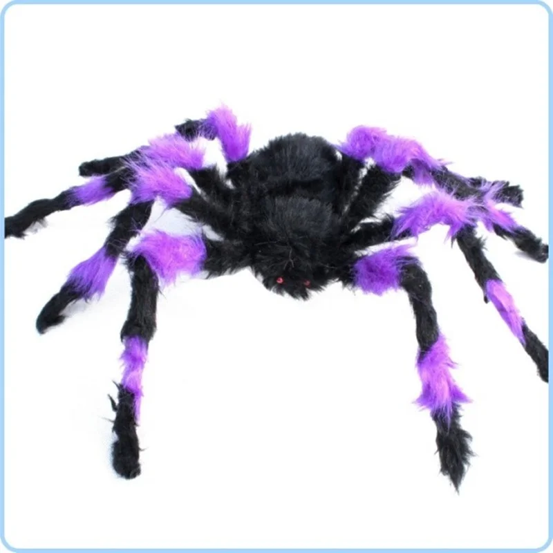 Araignée de grande taille 50cm, jouet en peluche, poupées douces, maison hantée, mascarade d'halloween, fêtes à thème