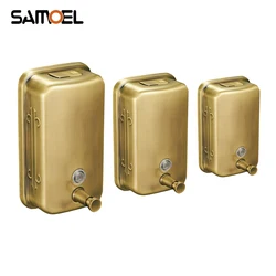 Newest 304 SUS Stainless Steel Antique Bronze Wall Mounted 1000ML Kitchen Bathroom Hand Shampoo Soap Dispenser SD1004