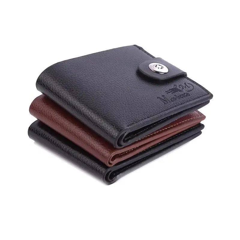 

One Product Dropshipping Men's Wallet Multi-Function Short Wallet PV Leather Magnetic Buckle Coin Purse Creative Gift Wholesale