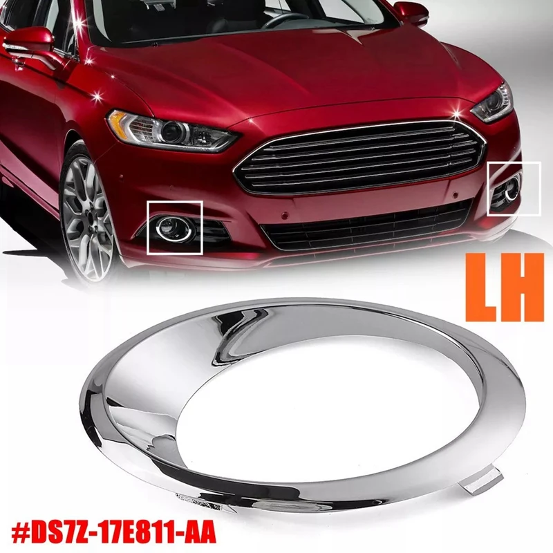 Chrome Fog Light Cover Bezel Trim Ring for Ford Fusion Mondeo 2013-2016