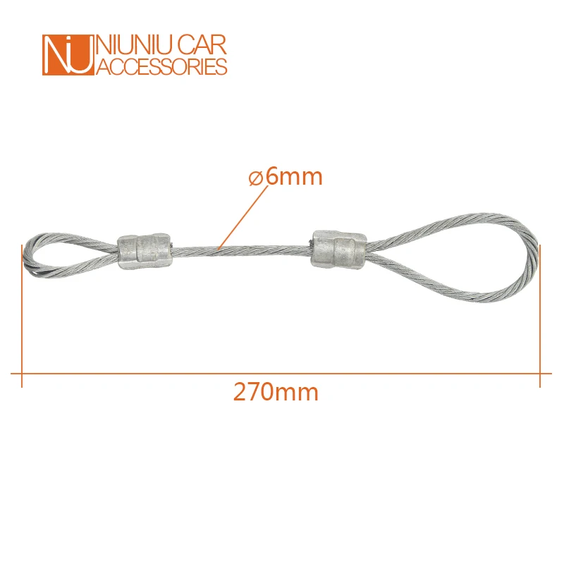 270 مللي متر طويل أسلاك الفولاذ حبل مقطورة كابل أمان RV قافلة التخييم اكسسوارات سلسلة لمكونات السيارة #2