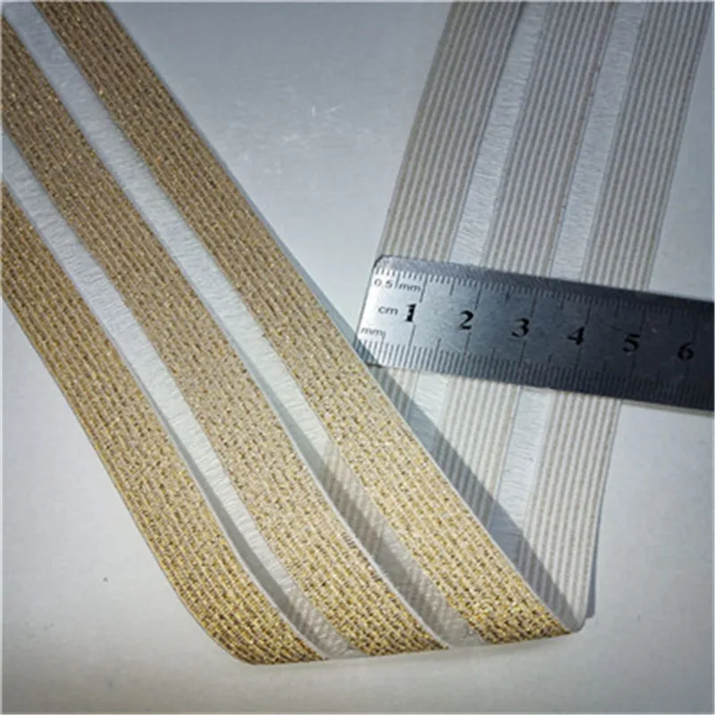 5cm 9cm Gold Silver Glitter Transparent White Black Elastic Band Webbing DIY Pants Belt Rubber Band DIY Sewing Accessories 1m