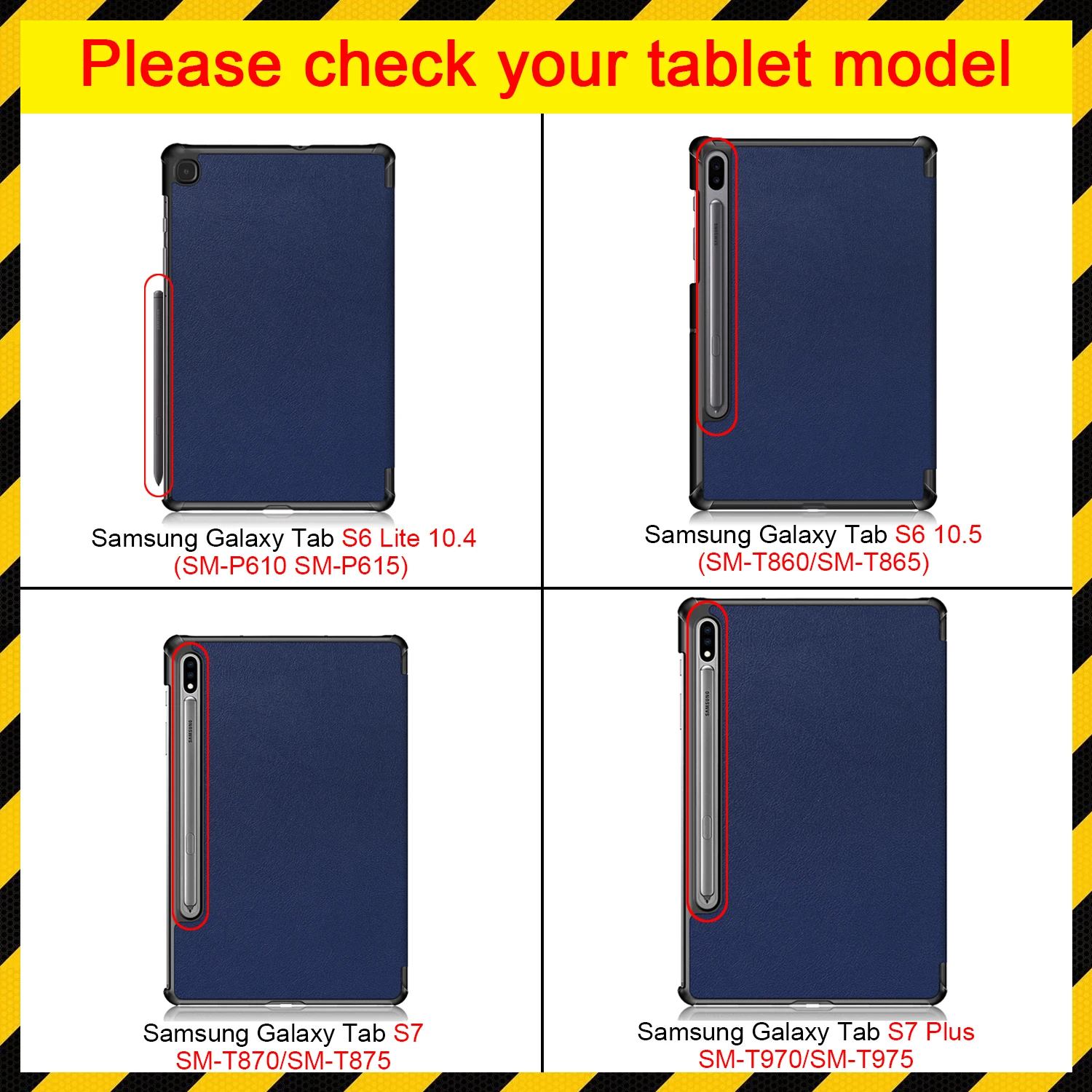 For Samsung Galaxy Tab S7/S8 Plus Fe Case, SM-T870 T970 P610 T736 X800 X806 Cover For Samsung Galaxy S6 Lite Case