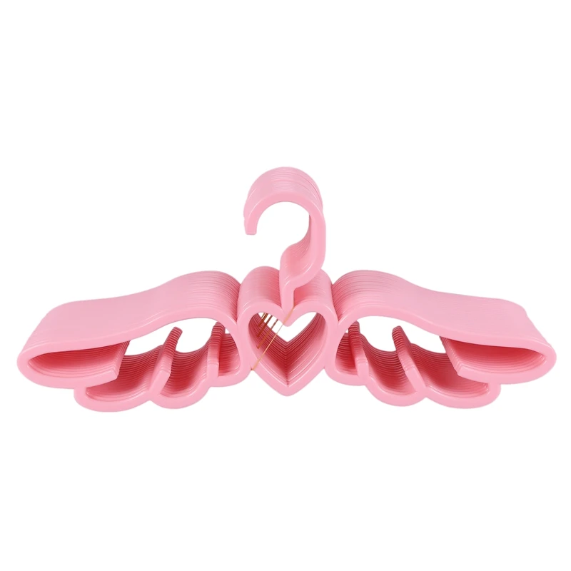 

20 Pcs New Design Fly Angel Plastic Clothes Shirt Hanger, Cute Pretty Pink Loving Heart Scarf Underwear Hanger Rack Retail