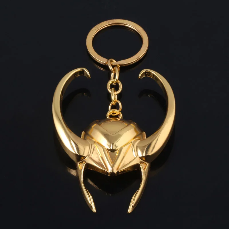 Movie Thor 3 Ragnarok Loki Laufeyson Key Chain Pendant Cosplay Accessories Gold Metal Keychain Keyring Prop