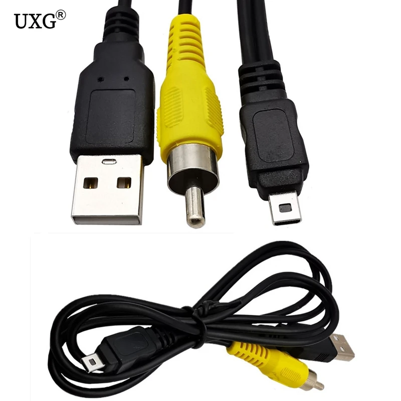 8Pin Mini USB2.0 To AV Cable 2in1สำหรับ Sony VPC-S7/VPC-S60/VPC-S500 T700 E6 E7 E60 S4 s5 S6 S7กล้องสายวิดีโอ