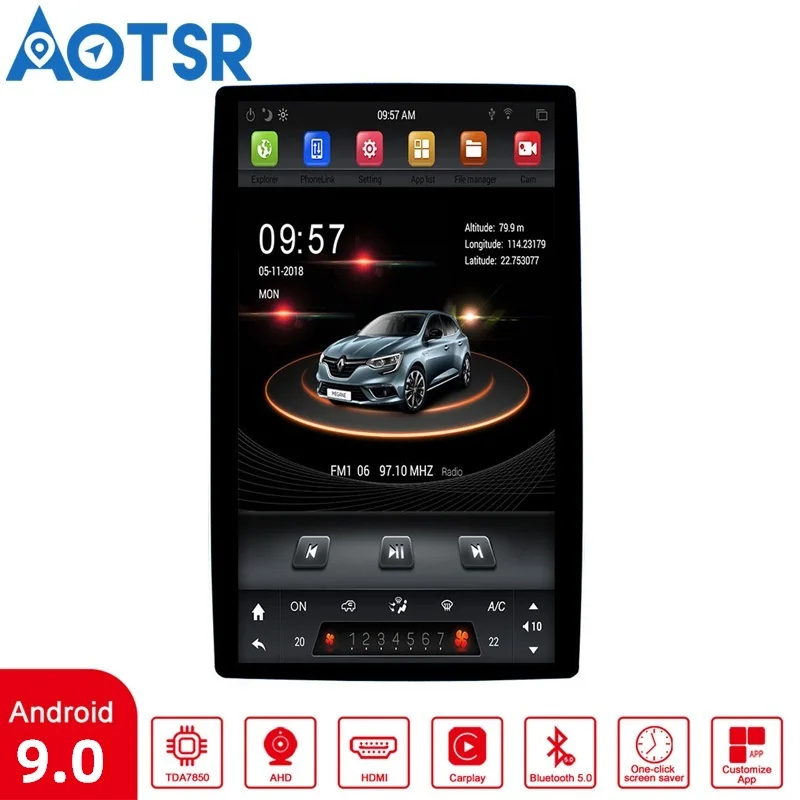 Android 9.0 PX6 Tesla style universal car multimedia radio For Toyota / Nissan / Suzuki / Lexus Car Multimedia player video GPS