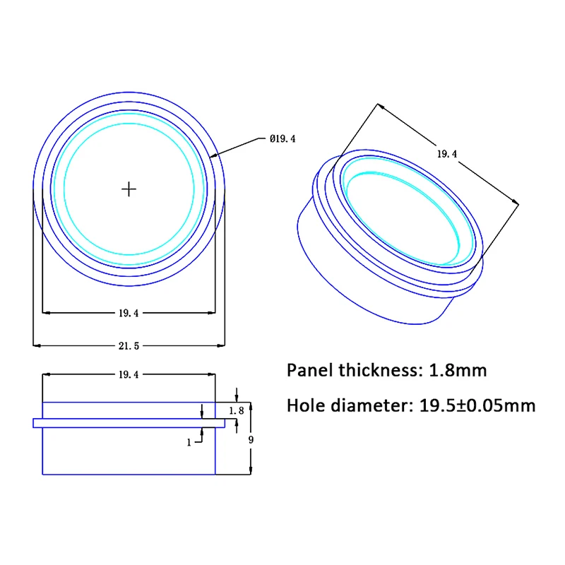 R502-F Waterproof DC3.3V UART Small Round Ring RGB LED Capacitve Fingerprint Sensor Module Access Control Arduino With Free SDK