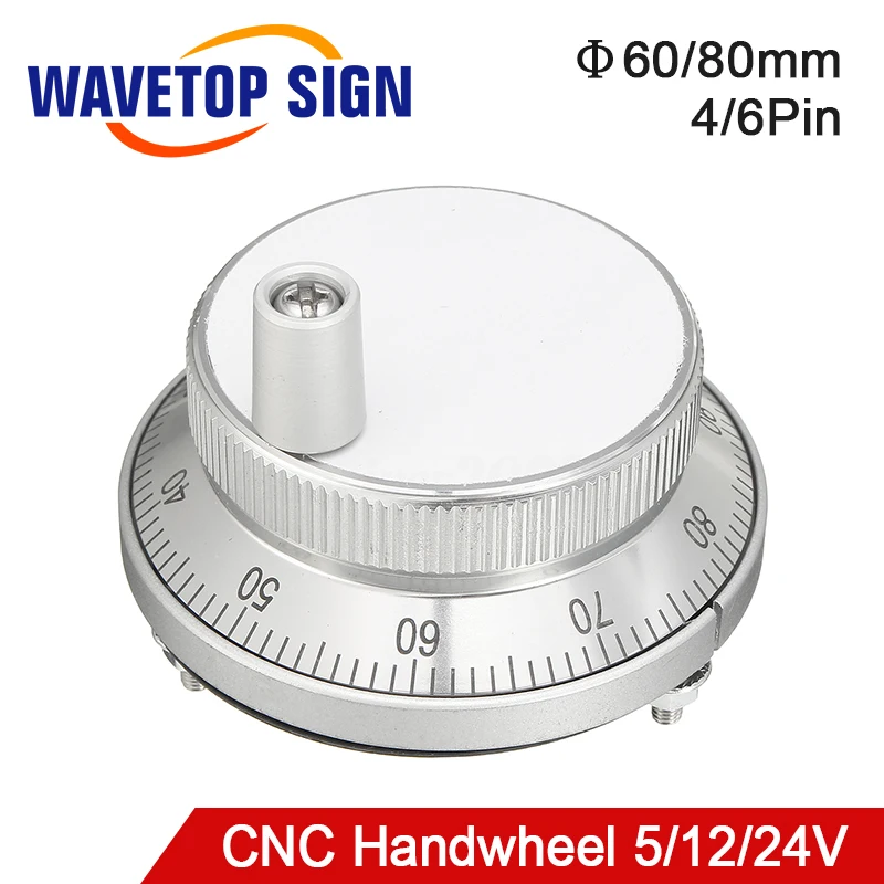 Koło zamachowe CNC Pulser 5V 6Pin Pulse 100 Ręczny generator impulsów Koło zamachowe Maszyna CNC 60mm Enkoder obrotowy