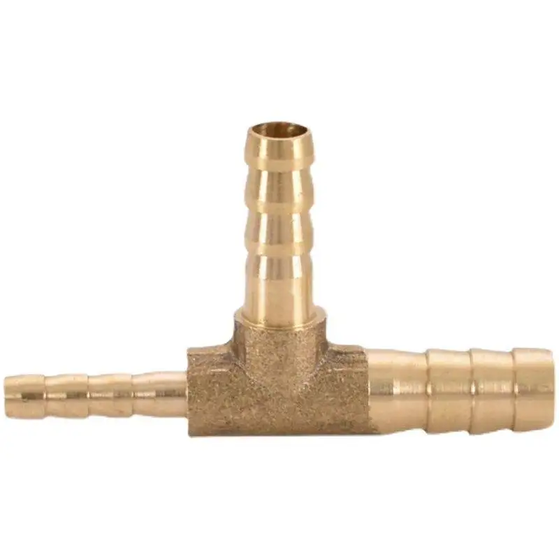 Brass Pagoda Barb Pipe Fittings Equal / Variable Diameter 3 Way T-type 4mm 5mm 6mm 8mm 10mm 12mm 14mm 16mm Oil / Water / Gas