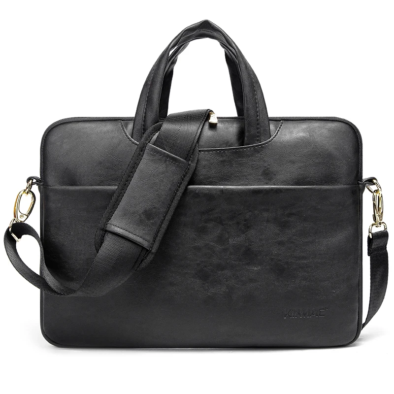 Kinmac Brand Messenger Handbag Laptop Bag 13,14,15.6,16 Inch,PU Leather Waterproof Shoulder Case For MacBook Air Pro Notebook