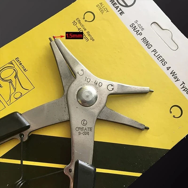 Pince à Circlip interne et externe, anneau de retenue, deux en un, double usage, pour la réparation des outils