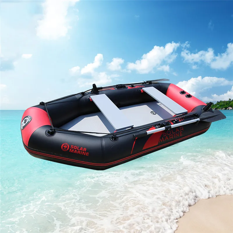 Inflatable Air Mat for Water Sports Solar Marine 230cm 2 Person 0.7MMPVC Kayaking Fishing Boat Canoe Air Floor with Accessories