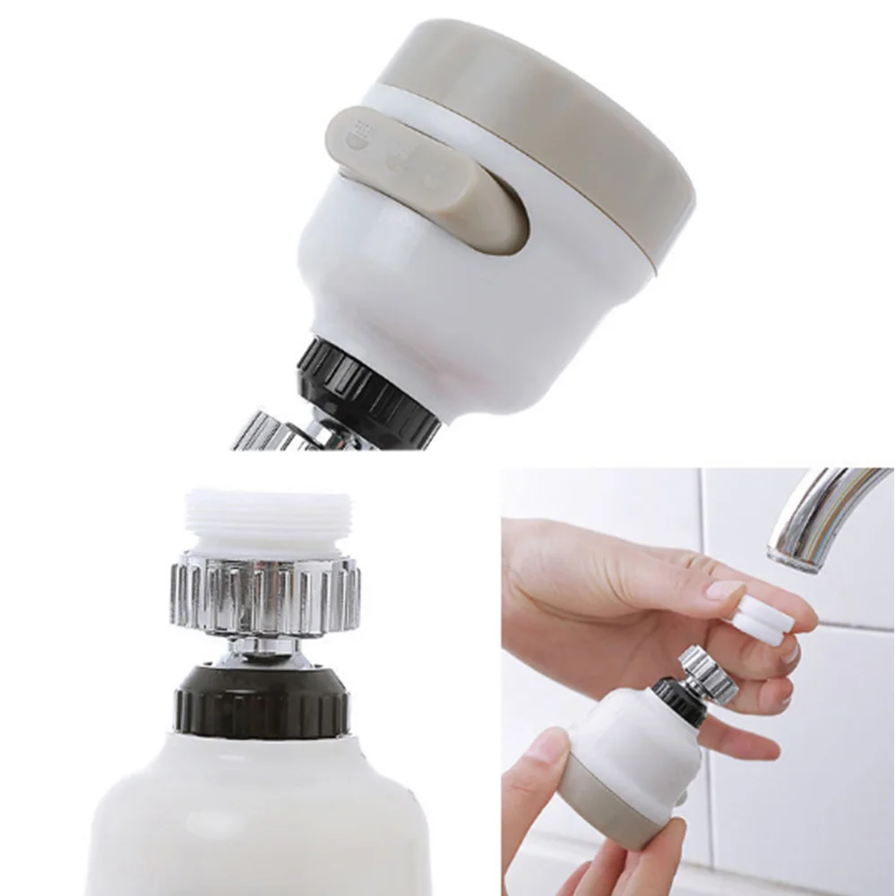 360 Rotate Tap Bubbler Connector Faucet Aerator 3-Stop Mode Water Diffuser Swivel Faucet Nozzle Shower Head Nozzle Dropshipping