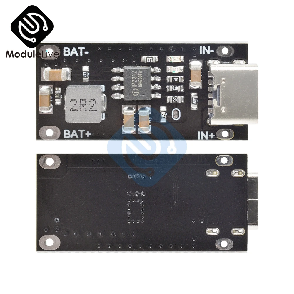 Type C USB C Input High Current 3A 5V To 4.2V 4.35V Polymer Ternary Lithium Battery Fast Charging Board IP2312 Electronic Tool