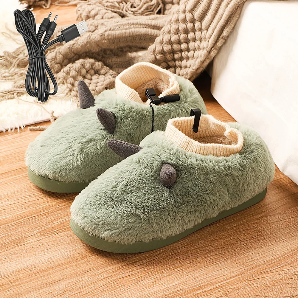 

Heated Feet Warmer USB Foot Warmers Winter Shoes Plush Cute Removable And Washable Slippers