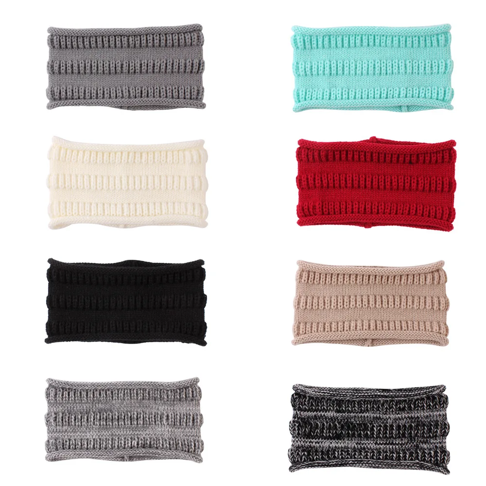 10 Pcs Fashon Knitted Headband Warm Winter Weave Elastic Headband For Women Girls Crocheted Head Wraps Hair Accessories