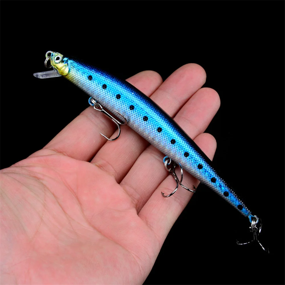 1PCS Floating Minnow Fishing Lure 12.5cm 12.5g  Long Shot Crankabit Wobbler Tackle Isca Artificial Hard Bait Pesca For Bass Pike
