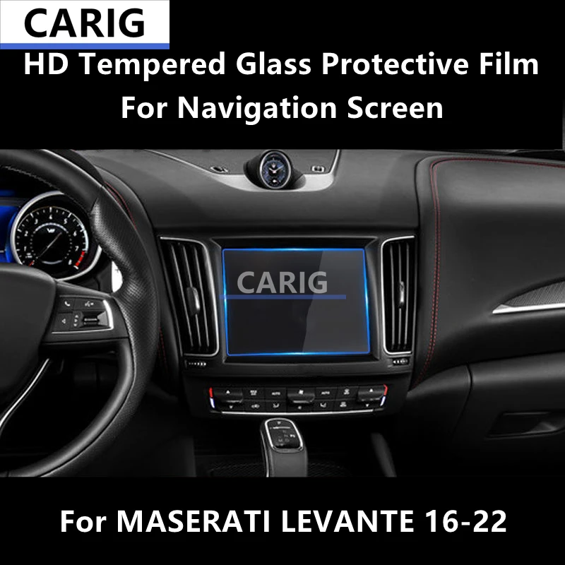 For MASERATI LEVANTE 16-22 Navigation,Air Screen HD Tempered Glass Protective Film Anti-scratch Repair Film Accessorie Refit