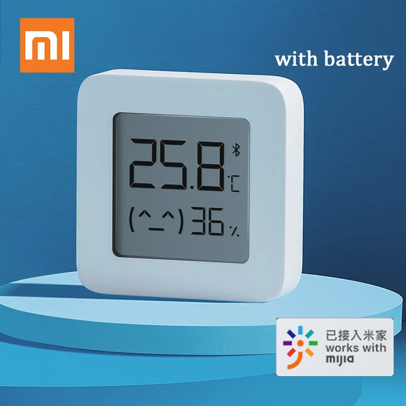 Asli XIAOMI Mijia Termometer Bluetooth 2 Layar LCD Pintar Nirkabel Termometer Hygrometer Digital Bekerja dengan Mi Home APP Mi