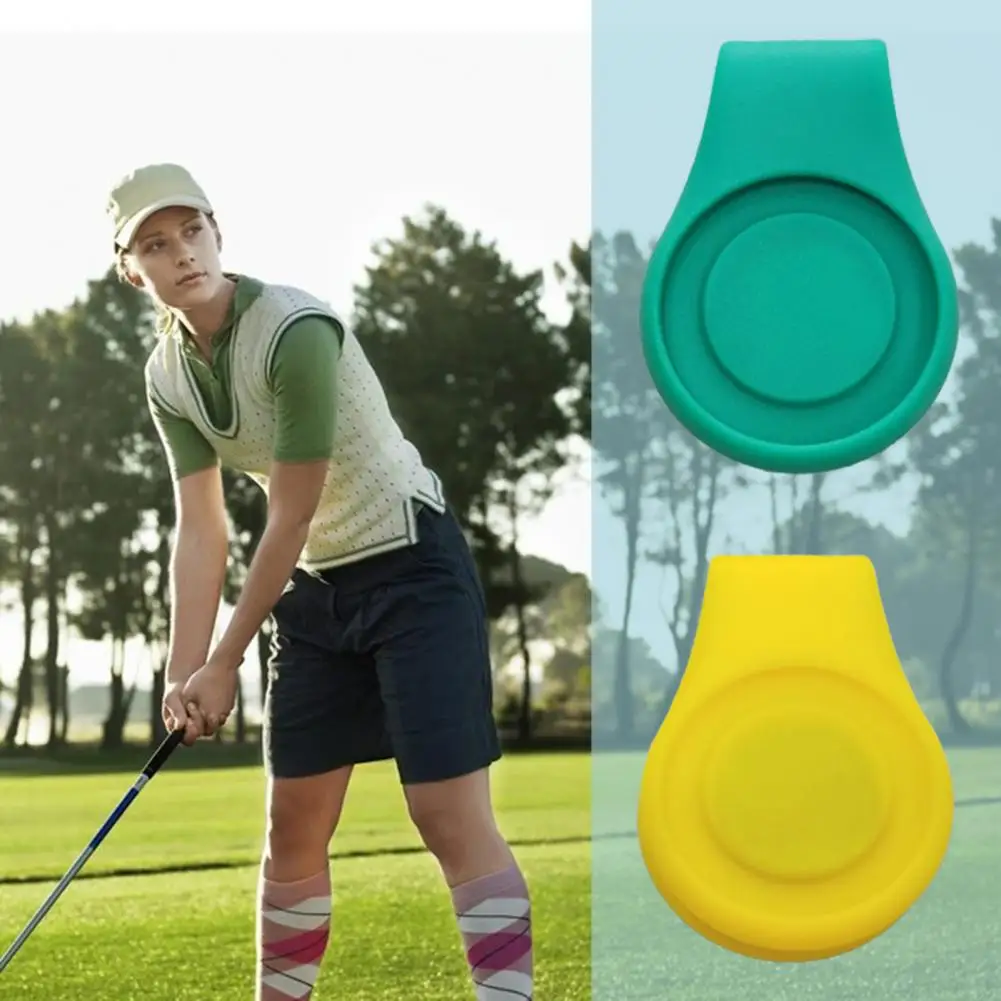 Clipe para chapéu de golfe, magnético sem sabor, silicone premium, marcador de bola de golfe para calibração de posição