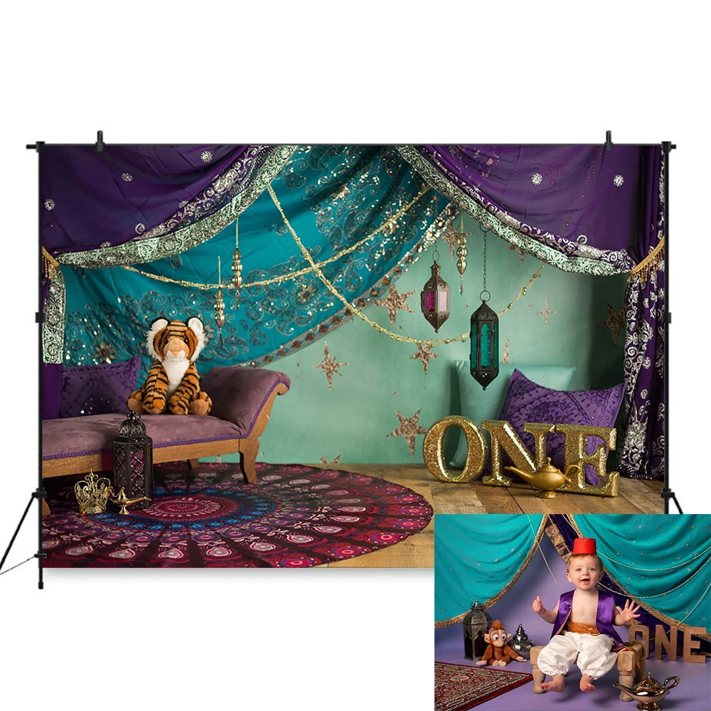 사진을 위한 신생아 첫 번째 생일 배경, 핑크 블루 풍선 장식, 소년 소녀 아이 케이크 스매시 소품 사진 스튜디오, 아기 배경