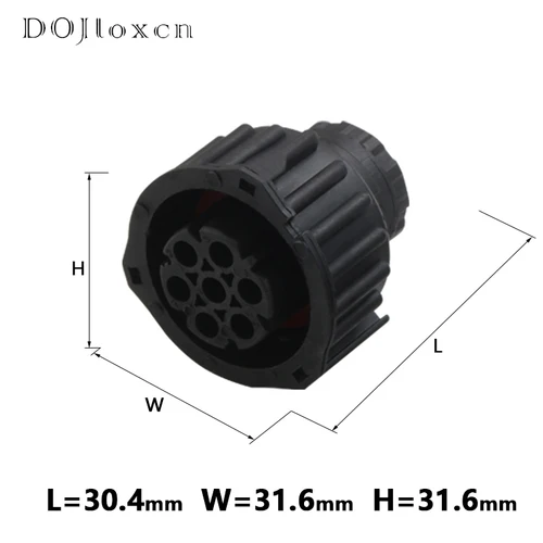 Imagen 2 del producto Conector de cableado macho o hembra, conector Tyco AMP de 7 pines, 1,5 MM, BU-STE, KPL, carcasas DIN circulares, 1/5/10/20/50/Sets, 968421-1, 967650-1
