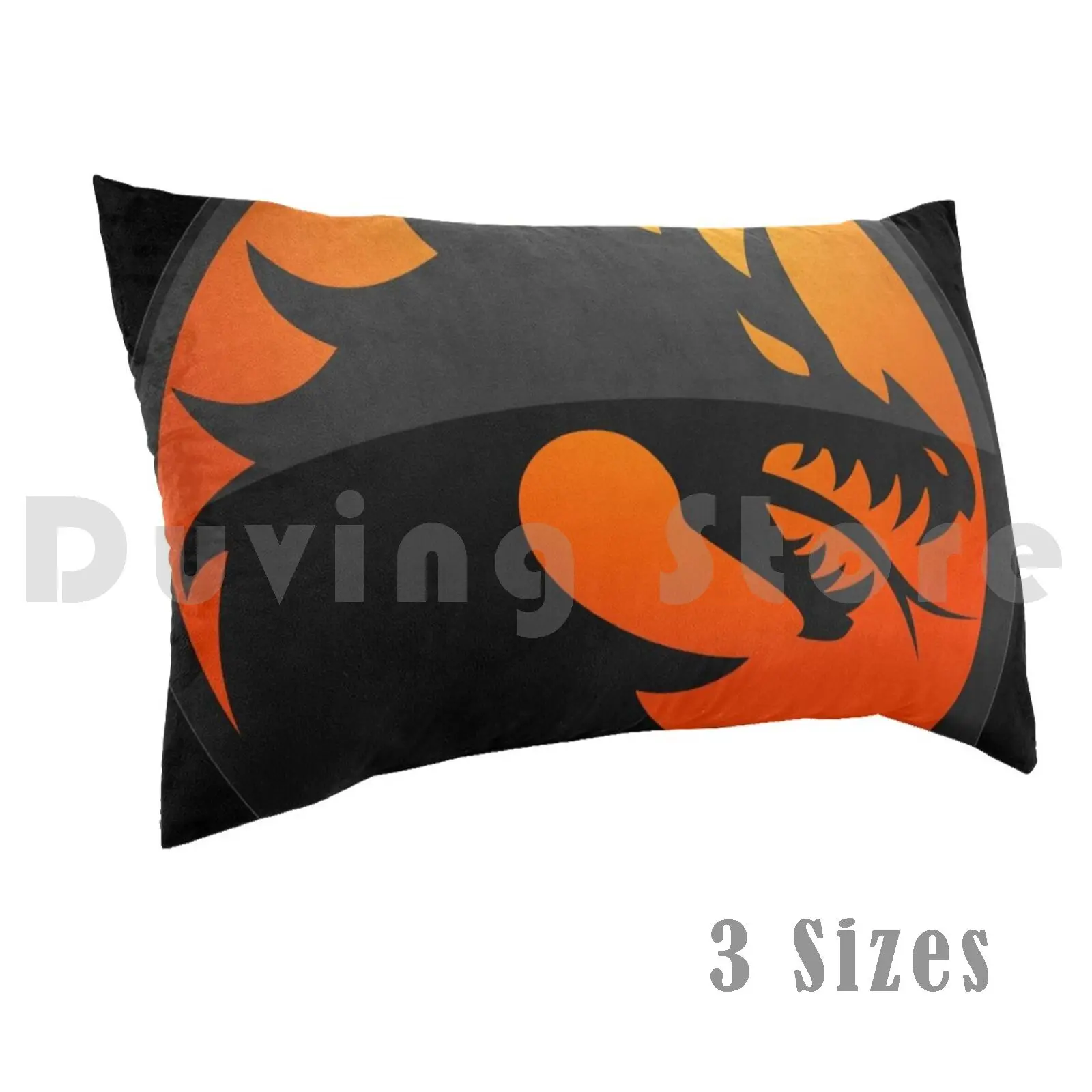 Dragon Fire Pillow Case Printed 50x75 Dragon Chineese Dragon Vintage Bearded Plush