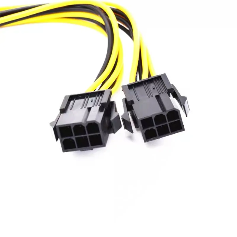 1 Cái 20CM PCI-e PCIe 6Pin Nữ Để 6Pin Lực Nam Chuyển Đổi ATX 12V 6 Pin Sang PCI Express 6 Pin Cáp Cấp Nguồn