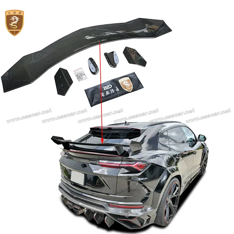 

CSSCAR dry carbon fiber rear wing spoiler For Lamborghini URUS tail retrofit MS Style Independent installation high rear wings