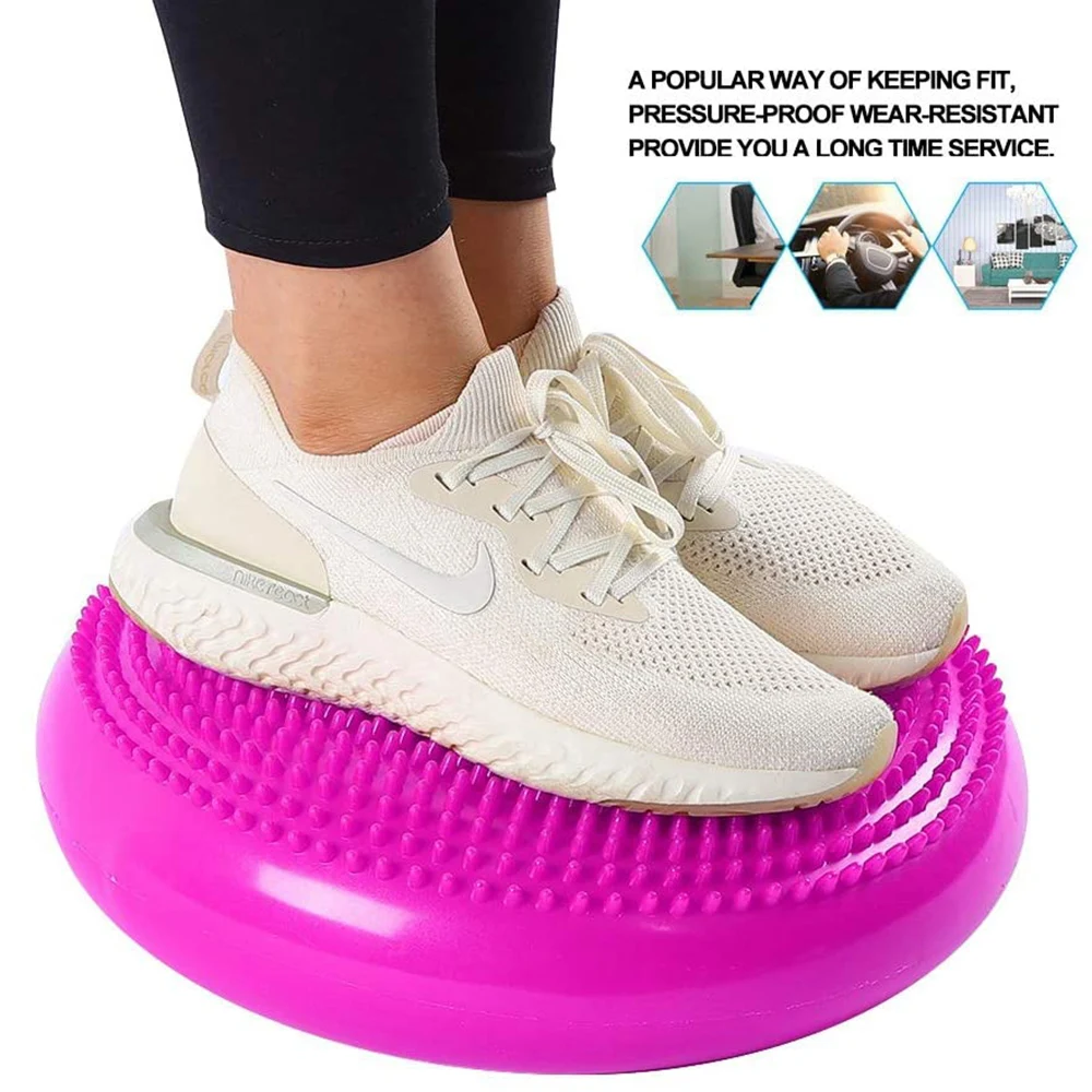 Inflatable Yoga Balls Massage Pad for Wobble Balance Fitness Exercise Training image 5
