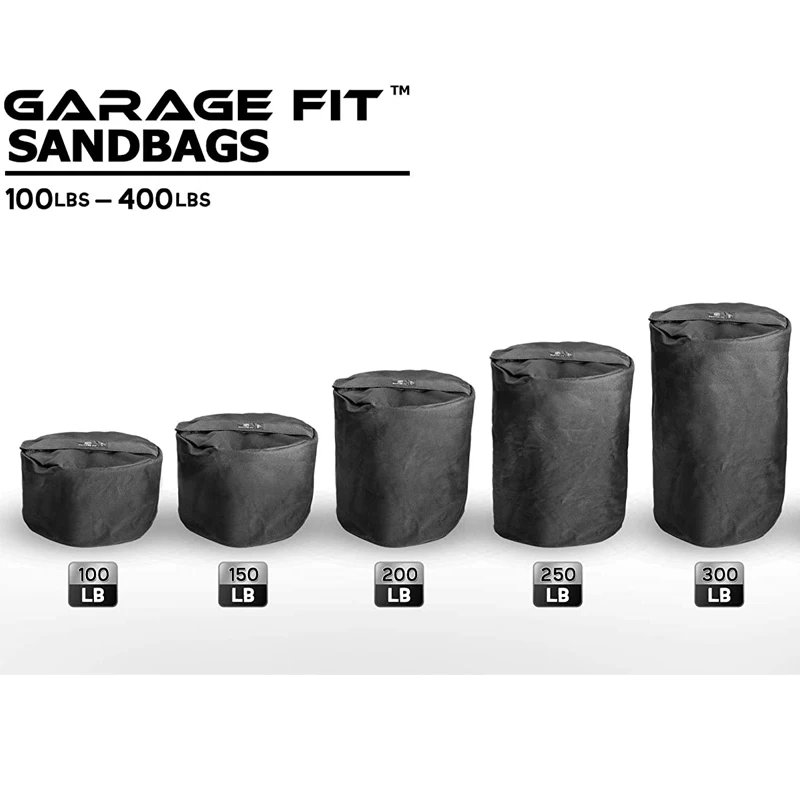 300lbs Garage Fit Sandbag Empty Heavy Duty Sandbags Training Equipment Cross-Training  Exercise Workouts Weightlifting Sandbag