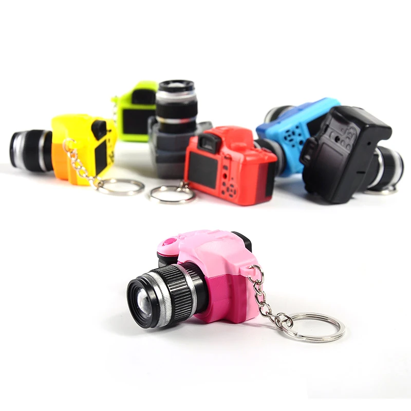 New Arrival Keychain Camera Toy Mini Doll Accessories Cute Charm With Flash Light & Sound Effect Projection Kids Novely Gifts