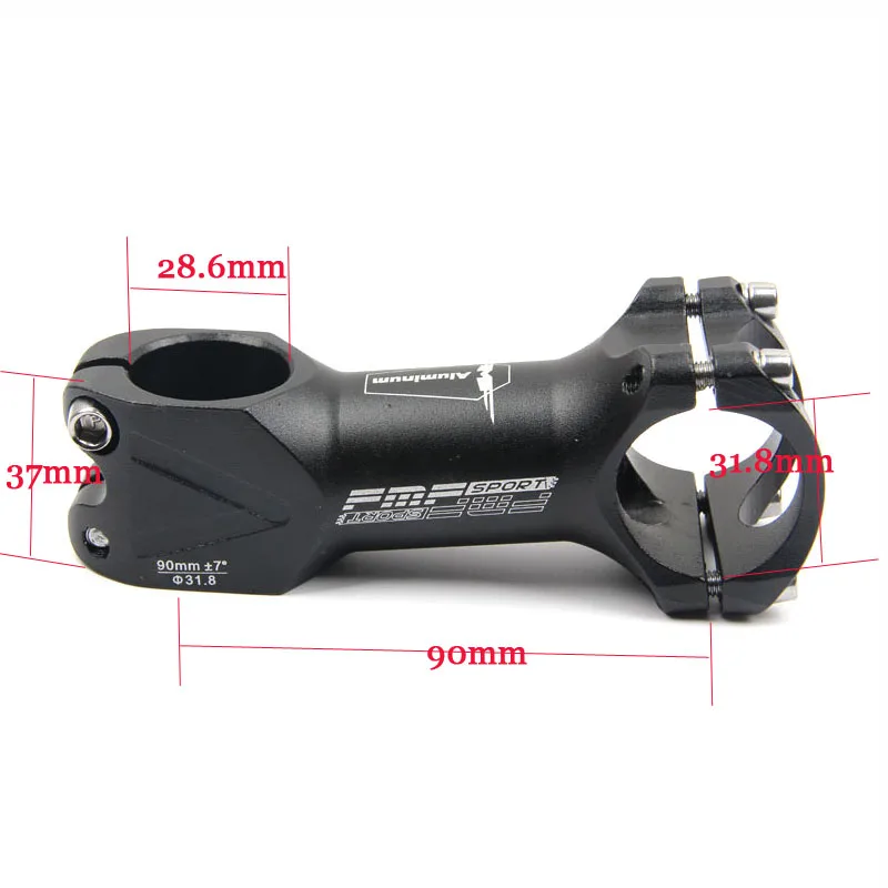 FMF-Aluminum Alloy Bike Stem, Bicycle Handlebar, Mountain Road, MTB Accessory, 38mm, 60mm, 80mm, 90 mm * 31.8mm, 25.4mm