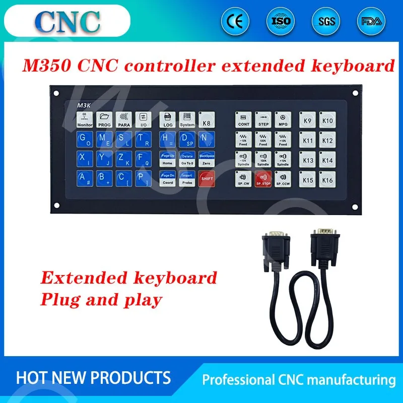 M350 3 axis 4 axis 5 axis CNC controller extended keyboard extended keyboard keys