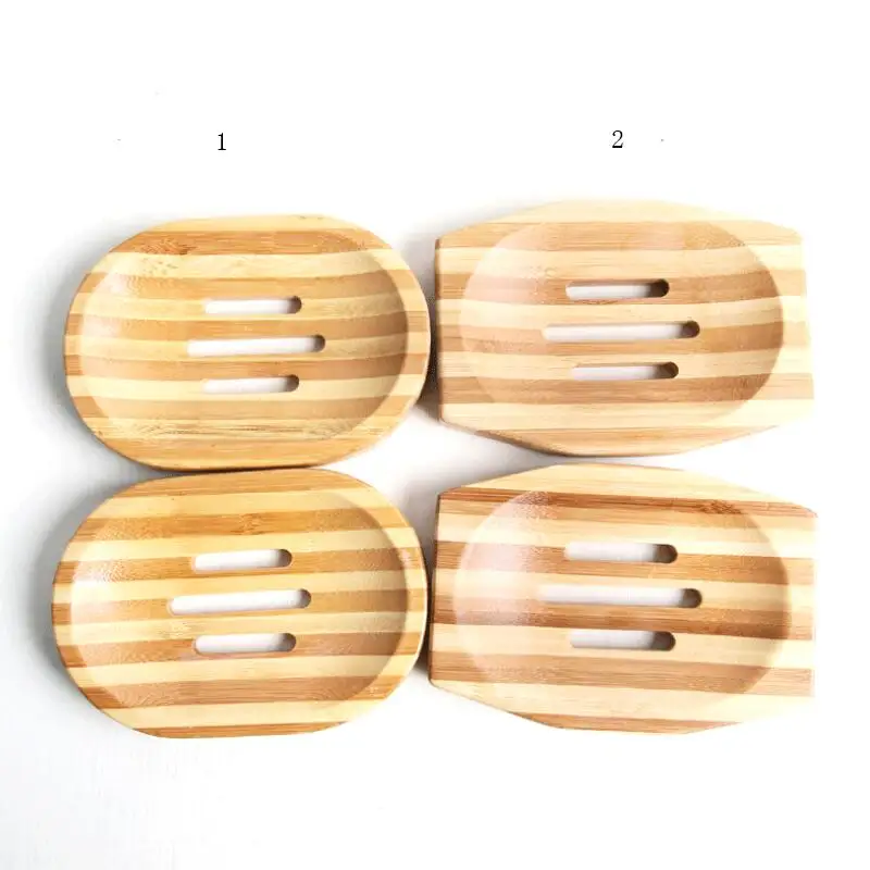 Bathroom Bath Shower Natural Bamboo Wooden Soap Dish Wooden Soap Tray Holder Storage Soap Container LX8266