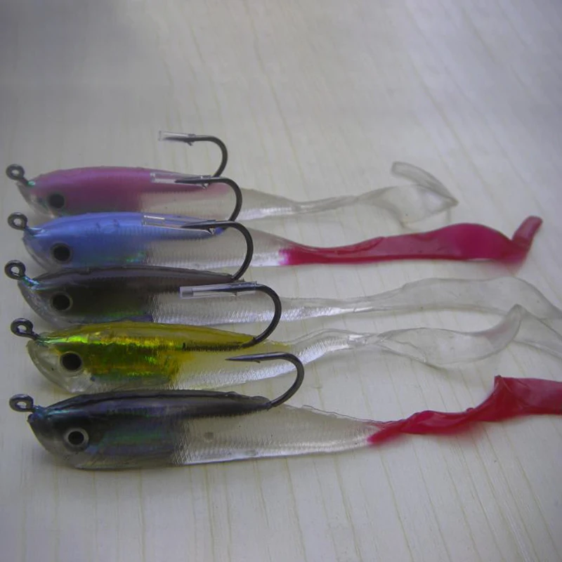 1pcs DYGYGYFZ 3D Fishing Lure 10g/10cm Soft Bait Capuchin Shad Worms Bass Pike Minnow Silicon Rubber Fishing Tackle