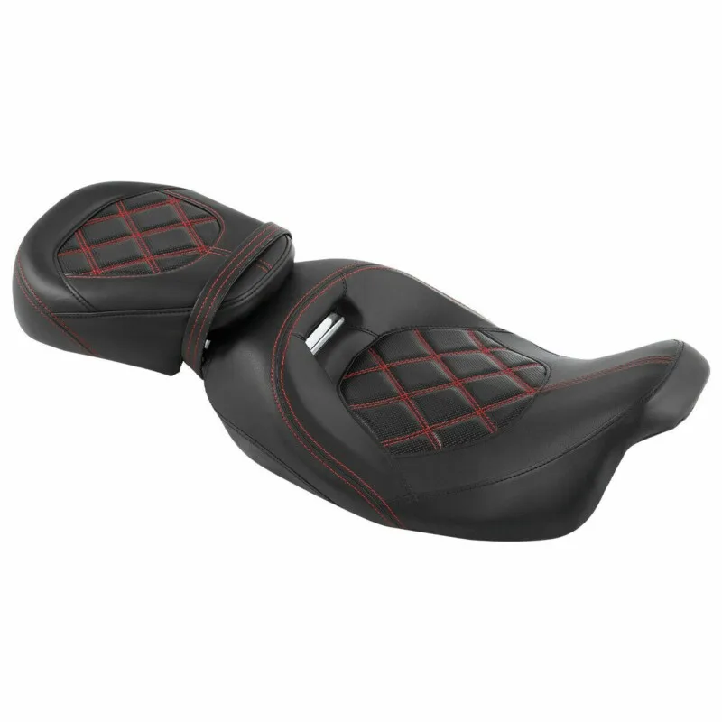 Motorcycle 2-Up Driver Passenger Seat For Harley Touring Electra Glide CVO Street Glide Road King Road Glide 09-2023